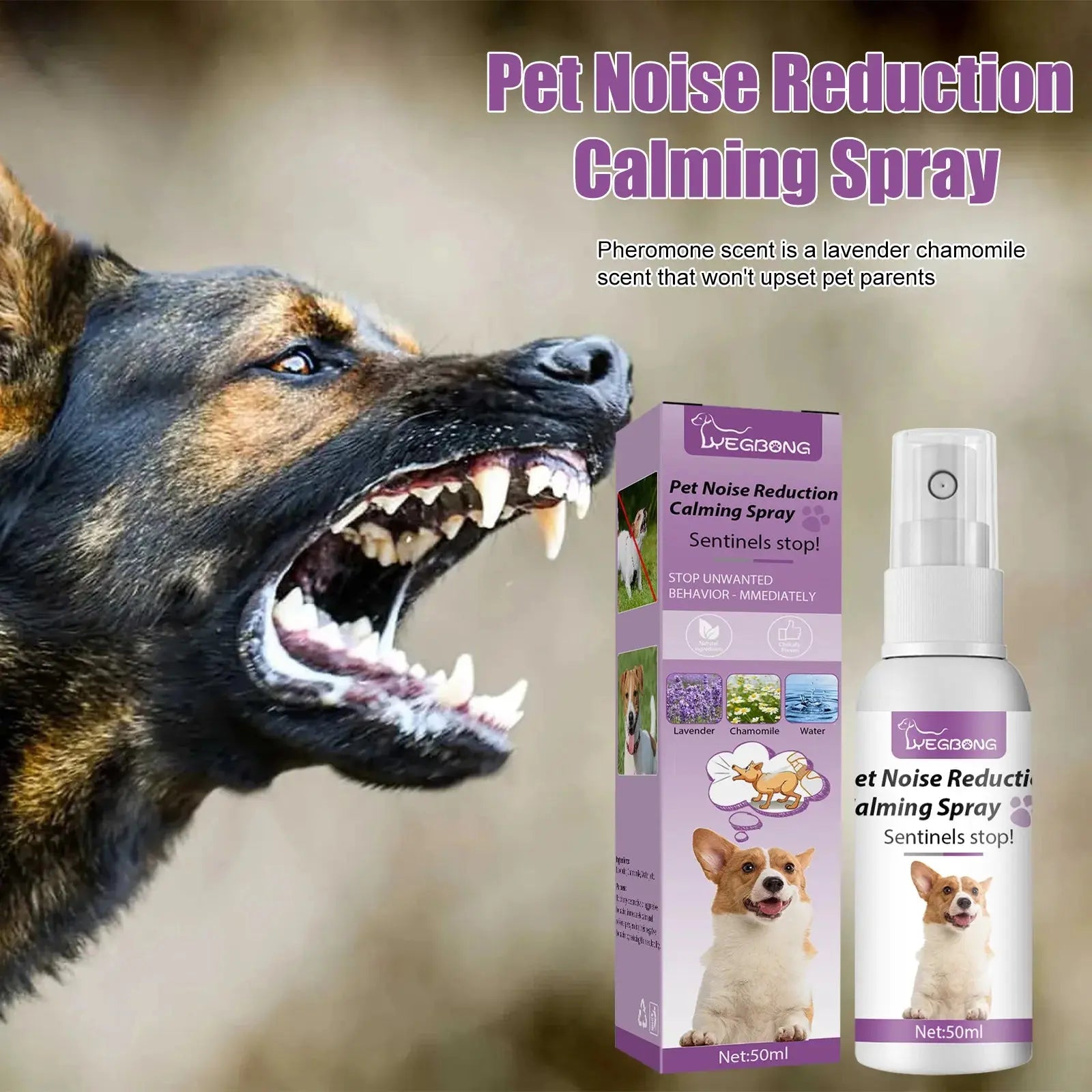 Pets Calming Spray Prevent Howling Relieve Stress Spray Manage Emotions Scratching Fighting Prevention Cat Anti-anxiety Liquid WLP Company