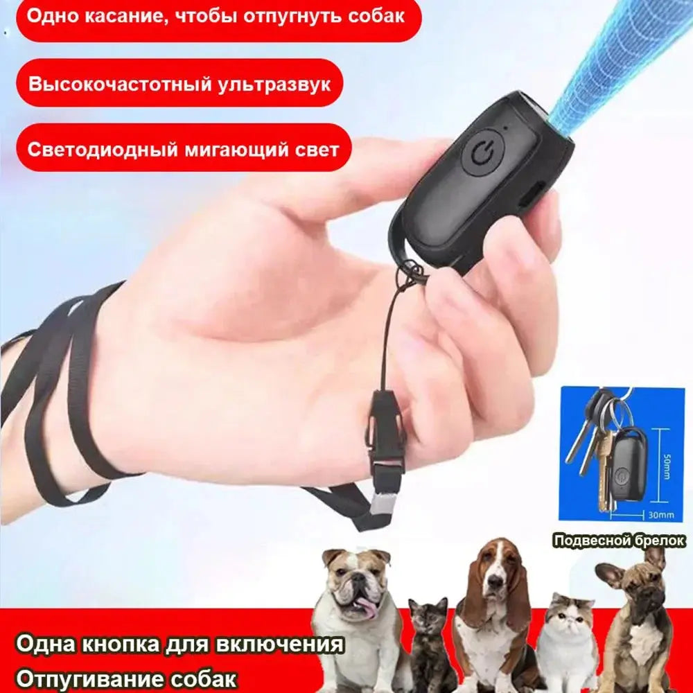 Ultrasonic Dog Repeller Mini Portable USB Charging Distance Training Device with LED-Defense for Outdoor Dog Behavior Control WLP Company