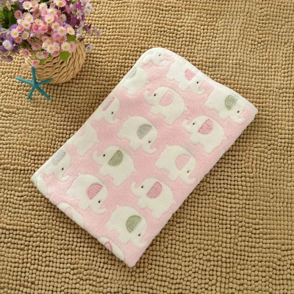 Dog Blanket Washable Fuzzy Soft Pet Mat Throw Cover for Kennel Crate Bed Cute Paw Pattern Puppy Cat Bed Blanket Mat Pet Blankets WLP Company