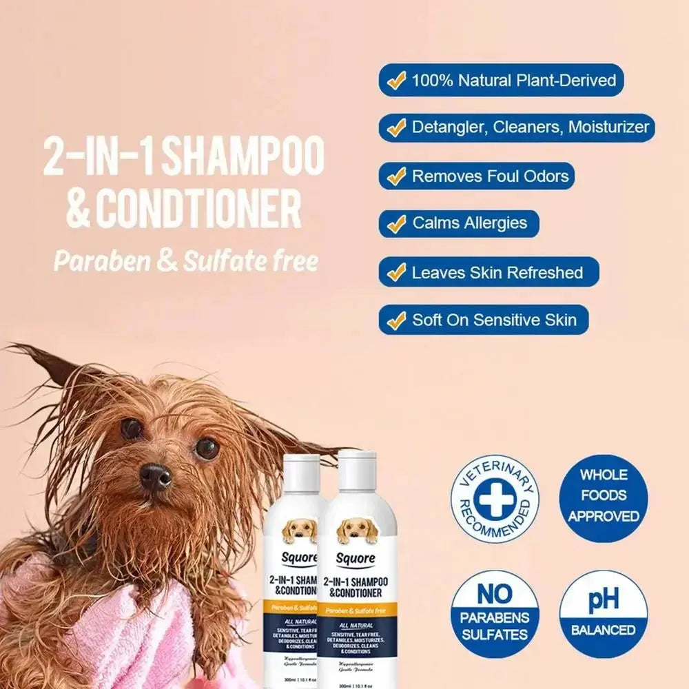 Puppy Shampoo And Conditioner 2 In 1 Natural Moisturizing Shampoo Moisturizing Dog Shampoo For Sensitive Skin PH Balanced WLP Company