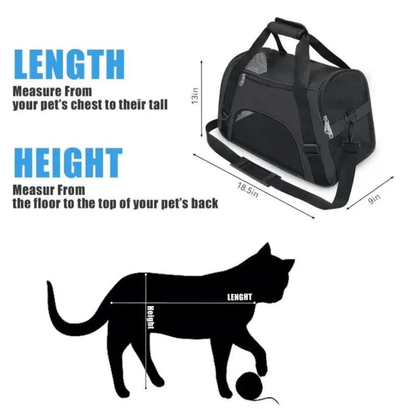 cat carrier Cat Bags Soft-Sided Portable Dog Carrier Mesh Breathable Carrier Bags for Cats Dogs Comfort Foldable Handbag Pet Transport Bag WLP Company