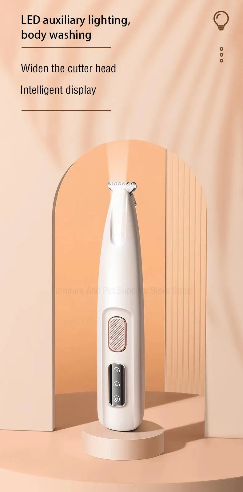 New Dog Paw Trimmer with LED Light Fully Waterproof WLP Company