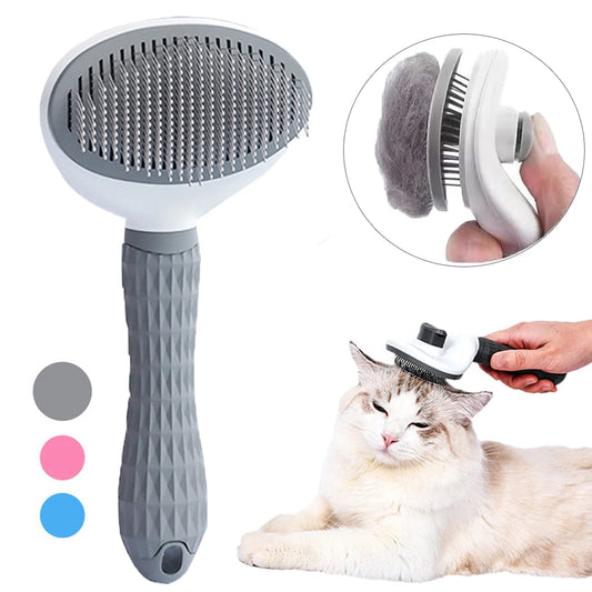 Self-Cleaning Cat Slicker Brush - Effortless Grooming & Hair Removal