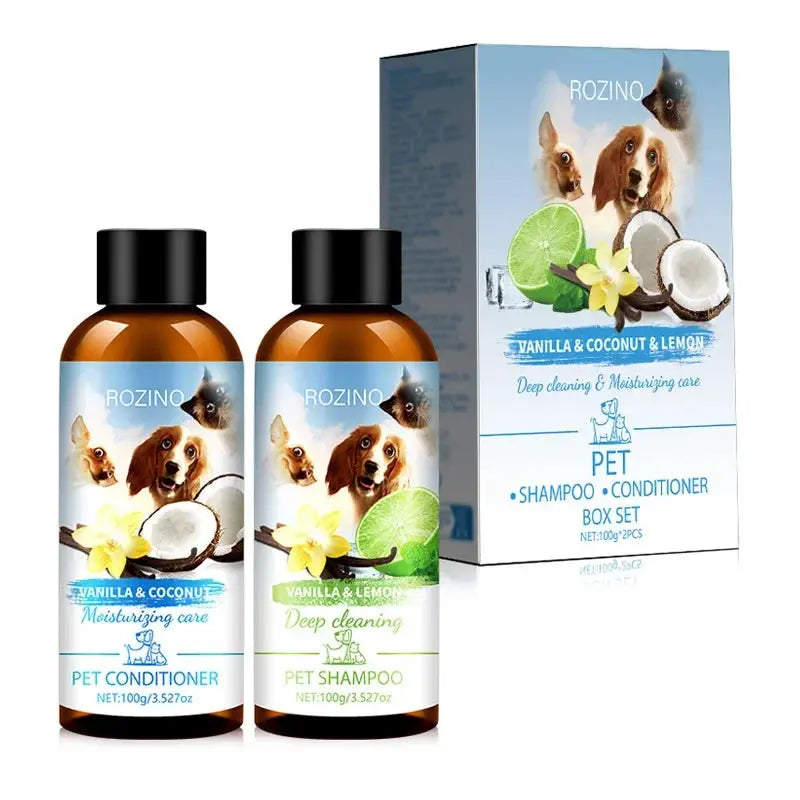 Pet Shower Gel and Conditioner Combo Pack, Perfect Clean Shampoo and Conditioner, Chemical Free, for Pets Cats and Dogs WLP Company