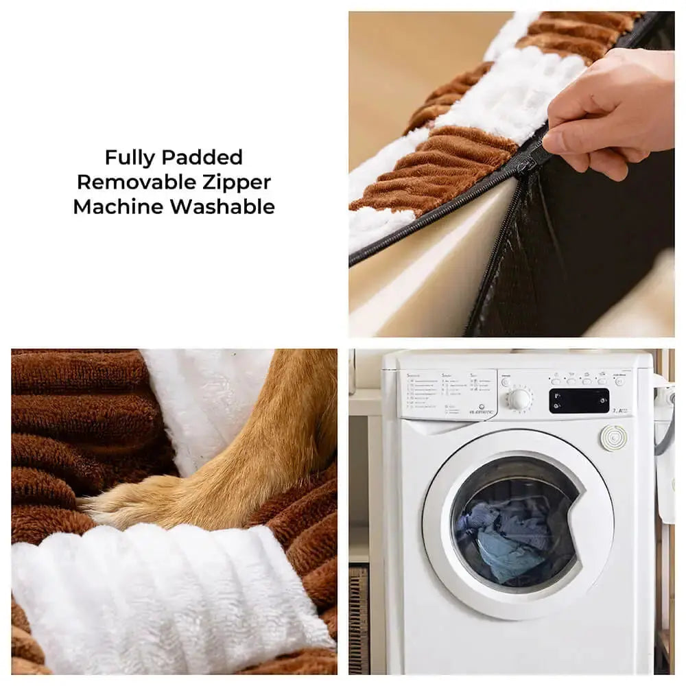 handmade dog beds Handmade Plush Square Orthopedic Support with Pillow Large and Small Dog Beds Warm and Soft Dog Comfort Pads Pet Mattresses WLP Company