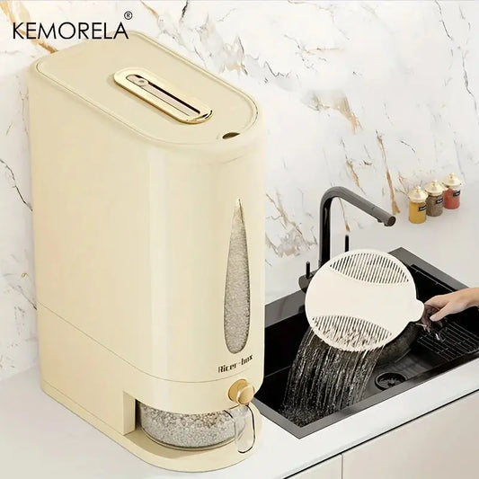 5/10kg Airtight Pet Food Storage Container with Insect-Proof Dispenser Easy-Squeeze Built-In Measuring Cup Cats & Dogs WLP Company