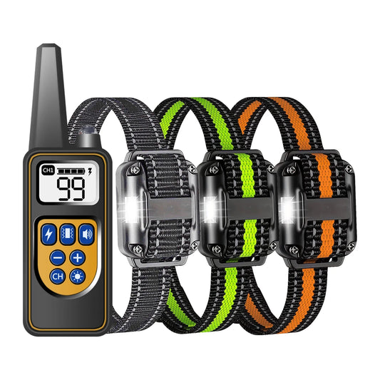 Dog Training Collar with Remote, IP67 Waterproof for  3 Dogs