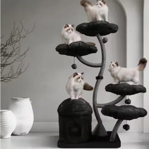 Modern Design Flower Cat Tree with Large Hammock - Premium Quality