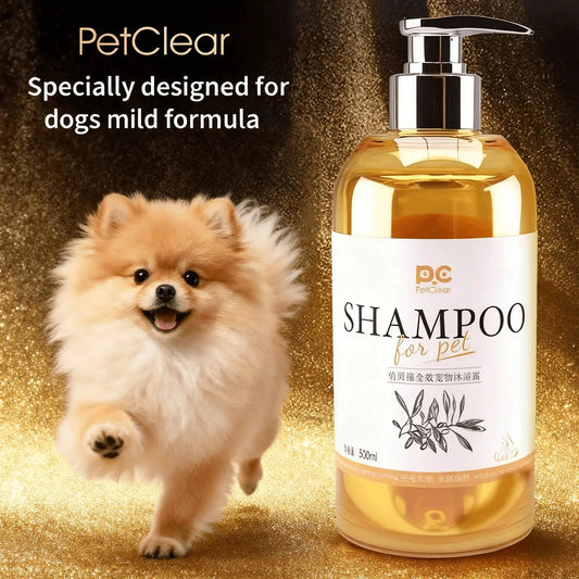 PETCLEAR 2-in-1 Dog Shampoo And Conditioner Mild Formula Puppy Bath Gel 500ml Special Design Cleaning Products for Dogs WLP Company