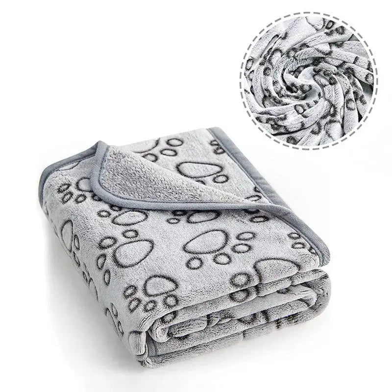 Dog Bed Mat Blanket Soft Fluffy Pet Sleeping Blanket Cute Paws Pattern Pet Travel Mat Warm Comfortable Blankets for Cat Dogs WLP Company