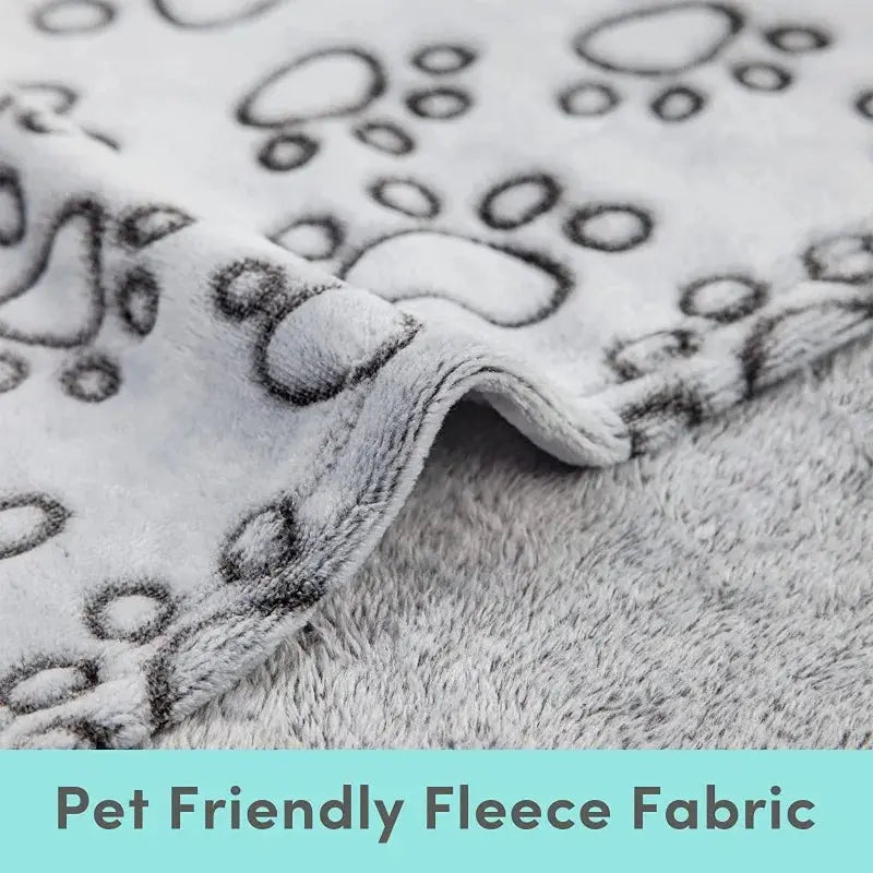 Dog Bed Mat Blanket Soft Fluffy Pet Sleeping Blanket Cute Paws Pattern Pet Travel Mat Warm Comfortable Blankets for Cat Dogs WLP Company