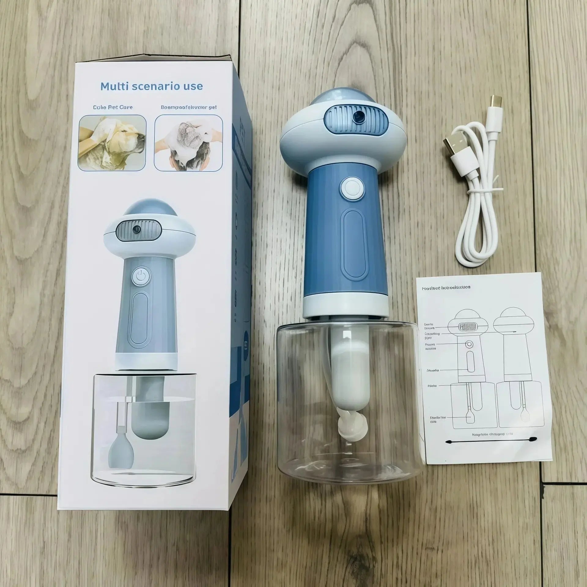 Automatic Dog Soap Dispenser Wireless Mute USB Dog Grooming Frother Cat Deeper Cleaning Bath Shampoo Foam Sprayer Pet Supplies WLP Company