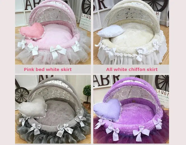 High-End Comfort Luxury Pet Bed - Coral Velvet Cradle with Aluminum Bracket WLP Company