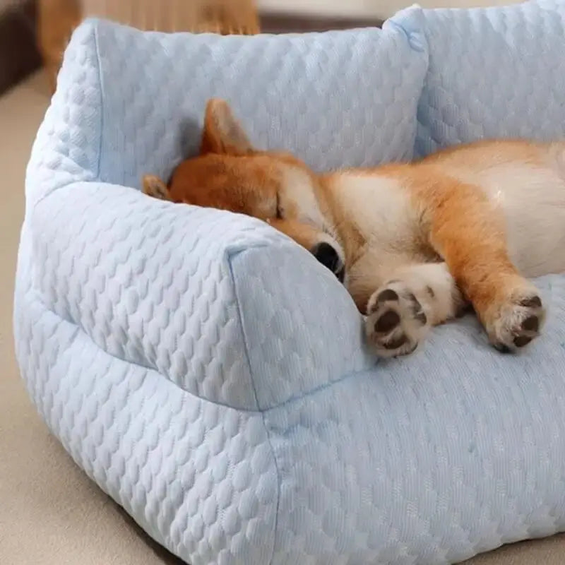 custom pet bed Cooling Pet Bed Breathable Washable Dog Cat Sofa Couch Bed With Pillows Dog Accessories WLP Company