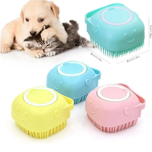 Pet Bathing Soft Silicone Comb Dog Cat Brush Massager Shower Gel Bathing Brush Clean Tools Cleaning Grooming Supplies WLP Company
