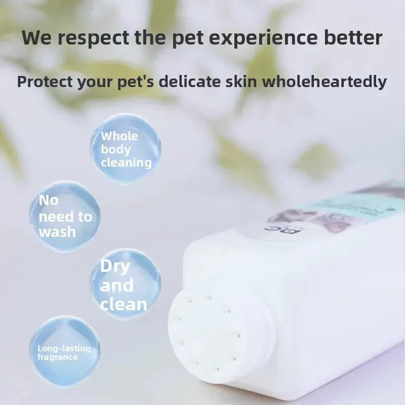 PETCLEAR 360g Pet Dry Shampoo Cleaning Powder Dog Cat Waterless Bath Powder Dog Odor Deodorizer Plant-Based Pet Cleaning Powder WLP Company
