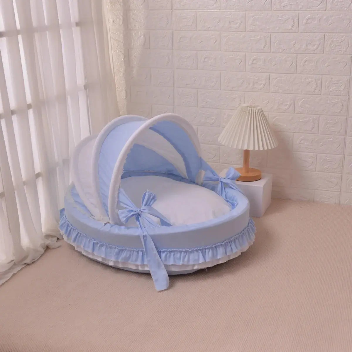 High-End Comfort Luxury Pet Bed - Coral Velvet Cradle with Aluminum Bracket WLP Company