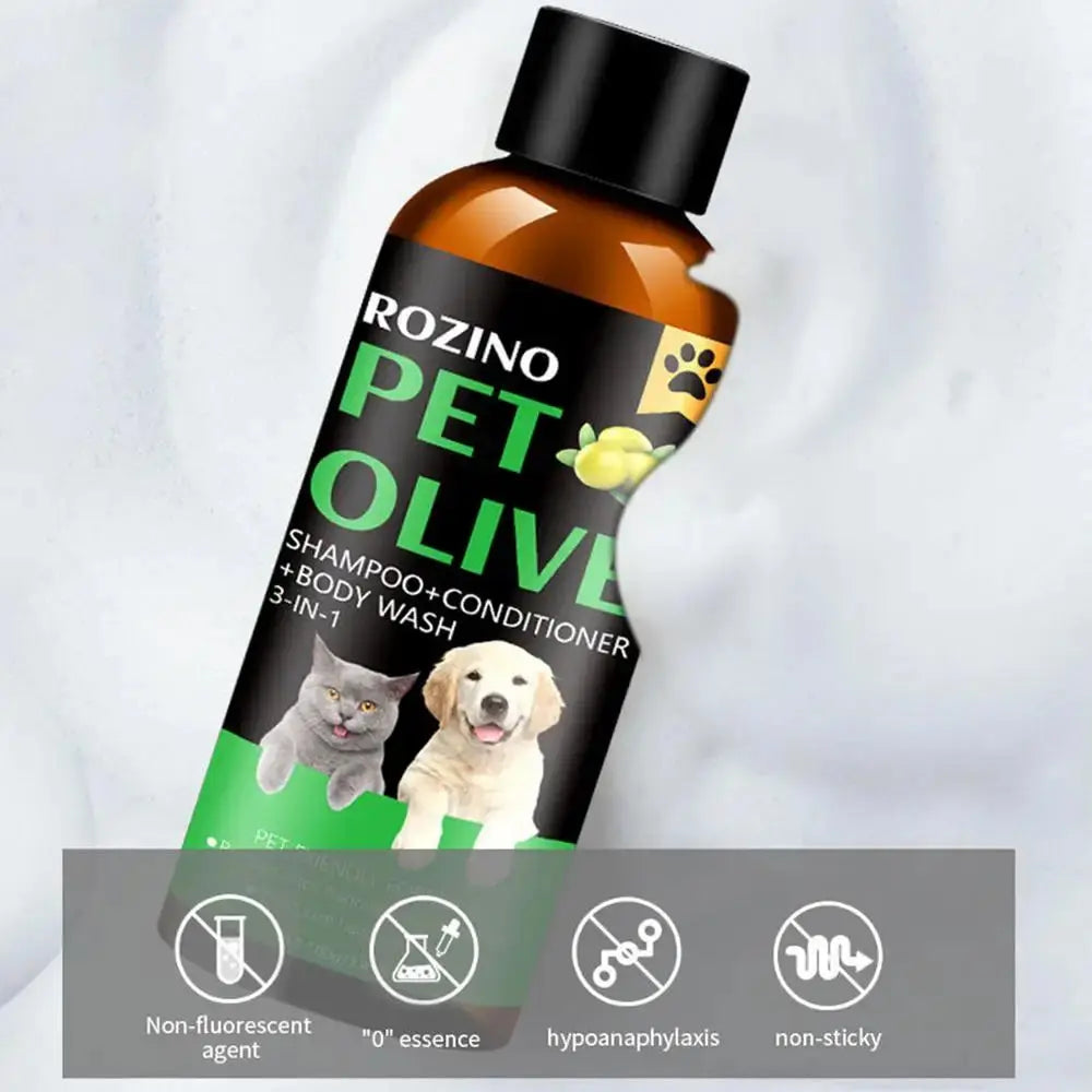 Cat Dog Pet Shampoo Flea Killer Hair Softening Relieve Itching Deodorizing Odor Eliminating Moisturizing Long Lasting Cleaning WLP Company