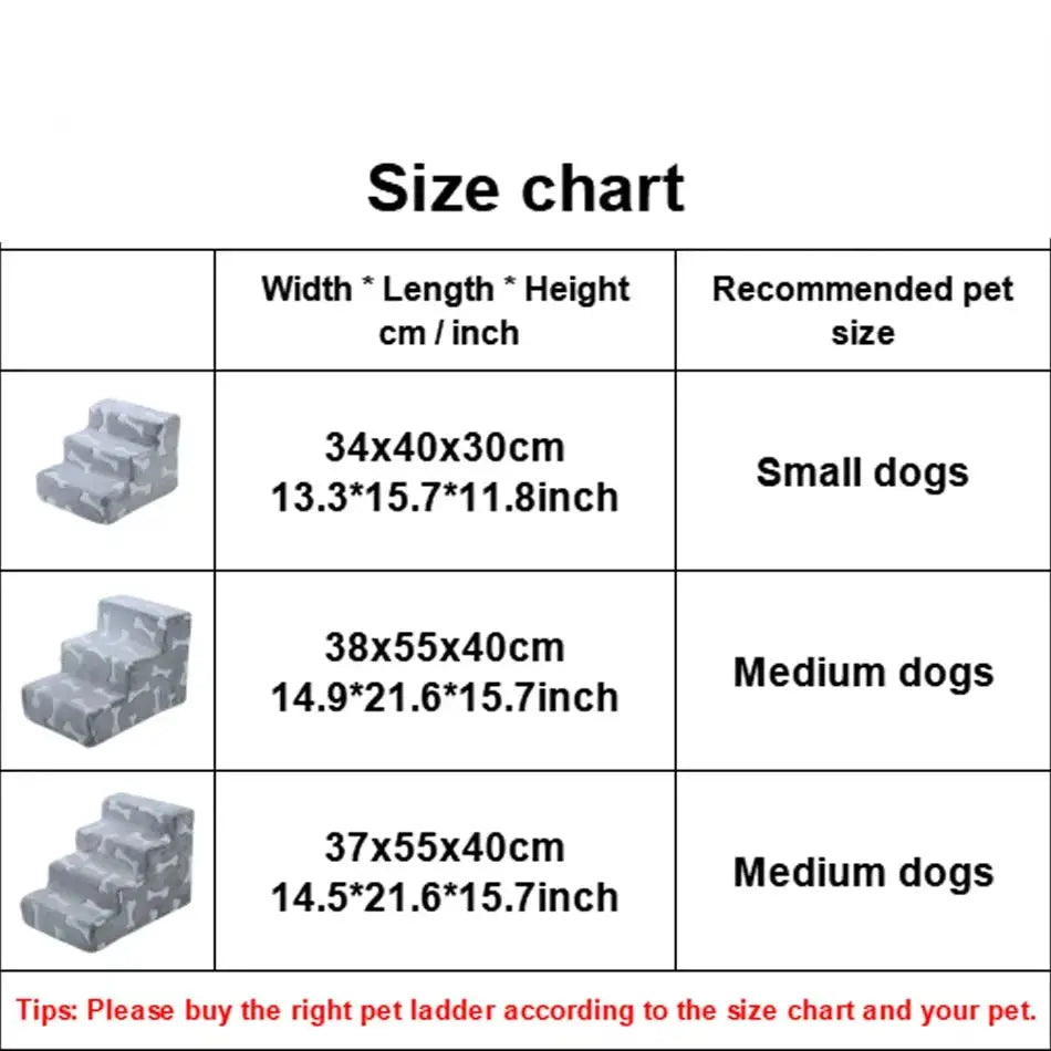 dog stairs Ladder Dogs Pets Bone Shape Puppy Stairs Beside The Sofa Bed Ramp for Dogs Protecting Pet Joint Safety Stairs for Elderly Dogs WLP Company