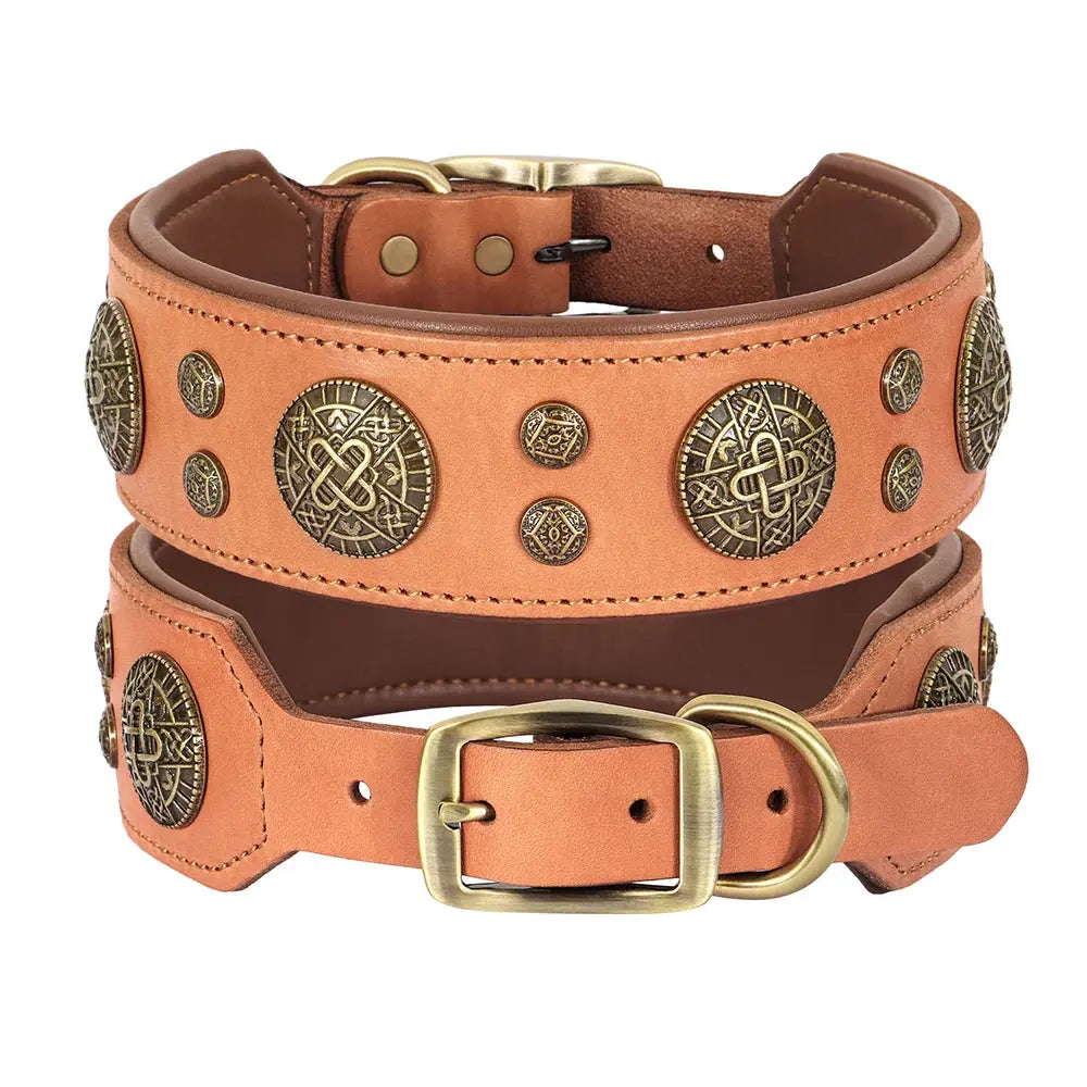 Genuine Leather Dog Collar for French Bulldog Labrador WLP Company