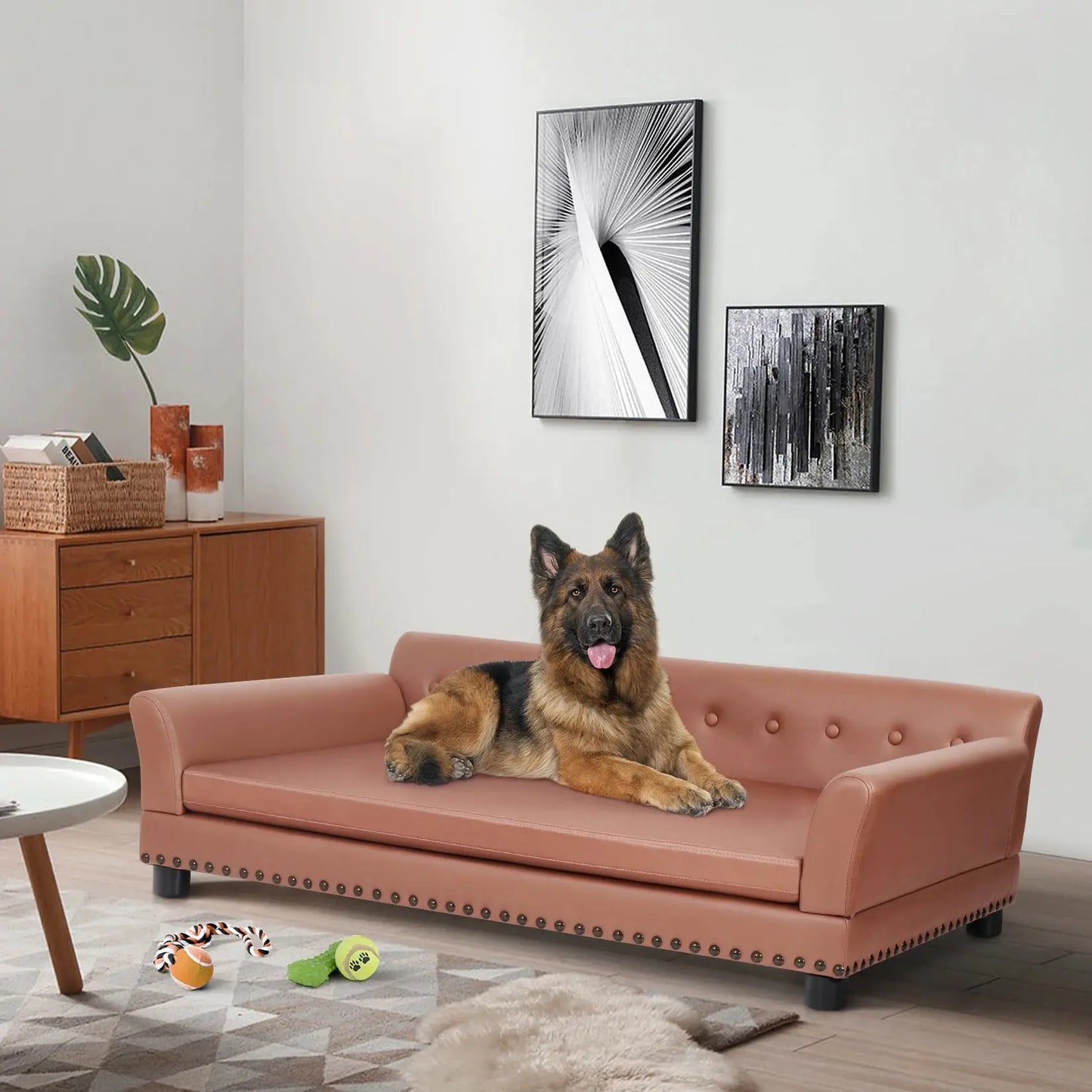 Pet Sofa Bed: BingoPaw Waterproof Sofa-type Dog Bed Pet Snuggle Lounge Bed with Removable Cushion WLP Company