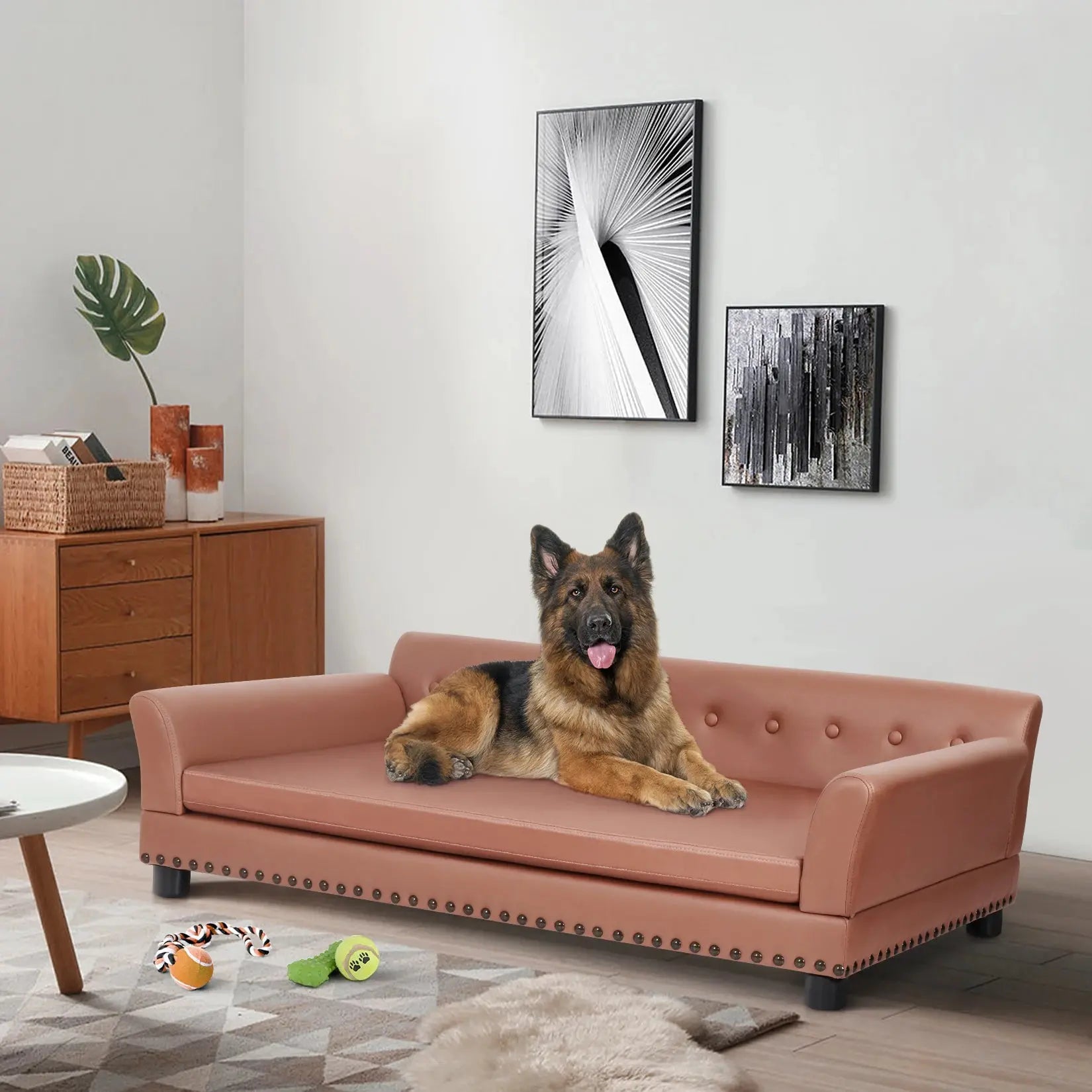Pet Sofa Bed: BingoPaw Waterproof Sofa-type Dog Bed Pet Snuggle Lounge Bed with Removable Cushion WLP Company