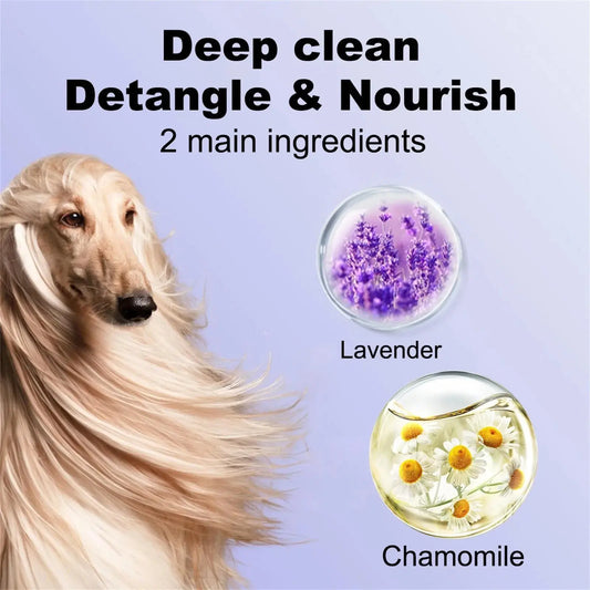 4-In-1 dog shampoo Dog Shampoo - Cleanses, Conditions, Smoothes, Moisturizes With Lavender Chamomile - Pet-Friendly Formula WLP Company
