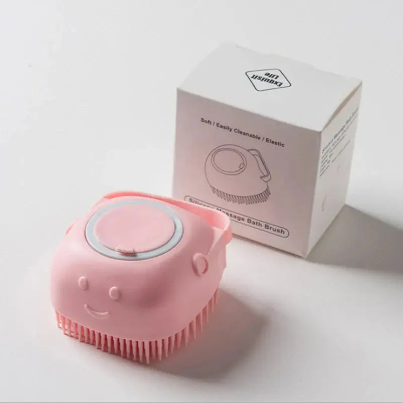 pet dog bath brush Pet dog silicone bath brush Clean care baby Baby bath massage brush Safe non-toxic pet products WLP Company