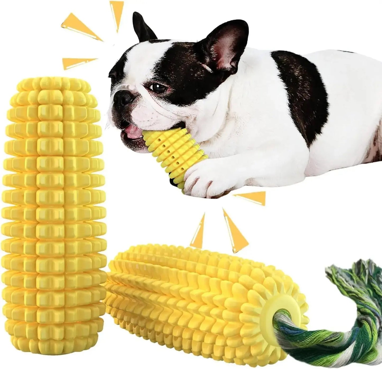 Dog Chew Toys for Aggressive Chewers, Teeth Cleaning Chew Toy,Corn Shape Interactive Dog Dental Toys for Medium Large Puppy Dogs WLP Company