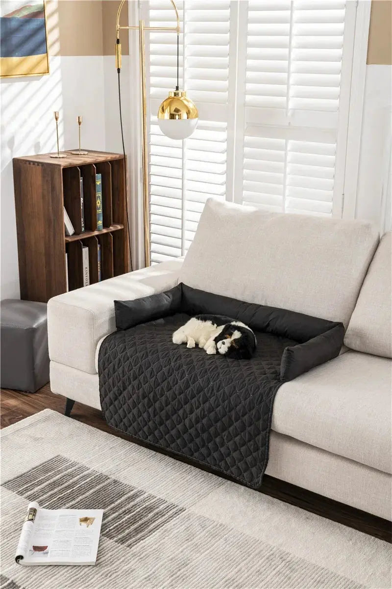 waterproof pet blanket Dog Bed Blanket Mat Dog Sofa Couch Slipcover Pet Pad with Neck Pillow Washable Cat Calming Nest for Travel Home WLP Company