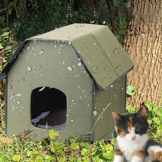 outdoor cat nest Outdoor Stray Cat Nest Waterproof Breathable Oxford Cloth Foldable Cat Kennel WLP Company