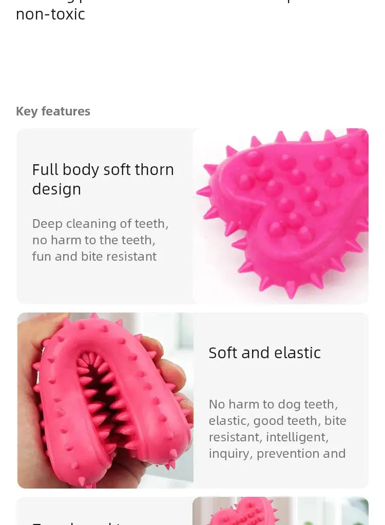 1PC Pet Chew Toy Soft Rubber Bite-resistance Bone Shape Teeth Grinding Chewing Toys for Small Dogs Training Pet Supplies WLP Company