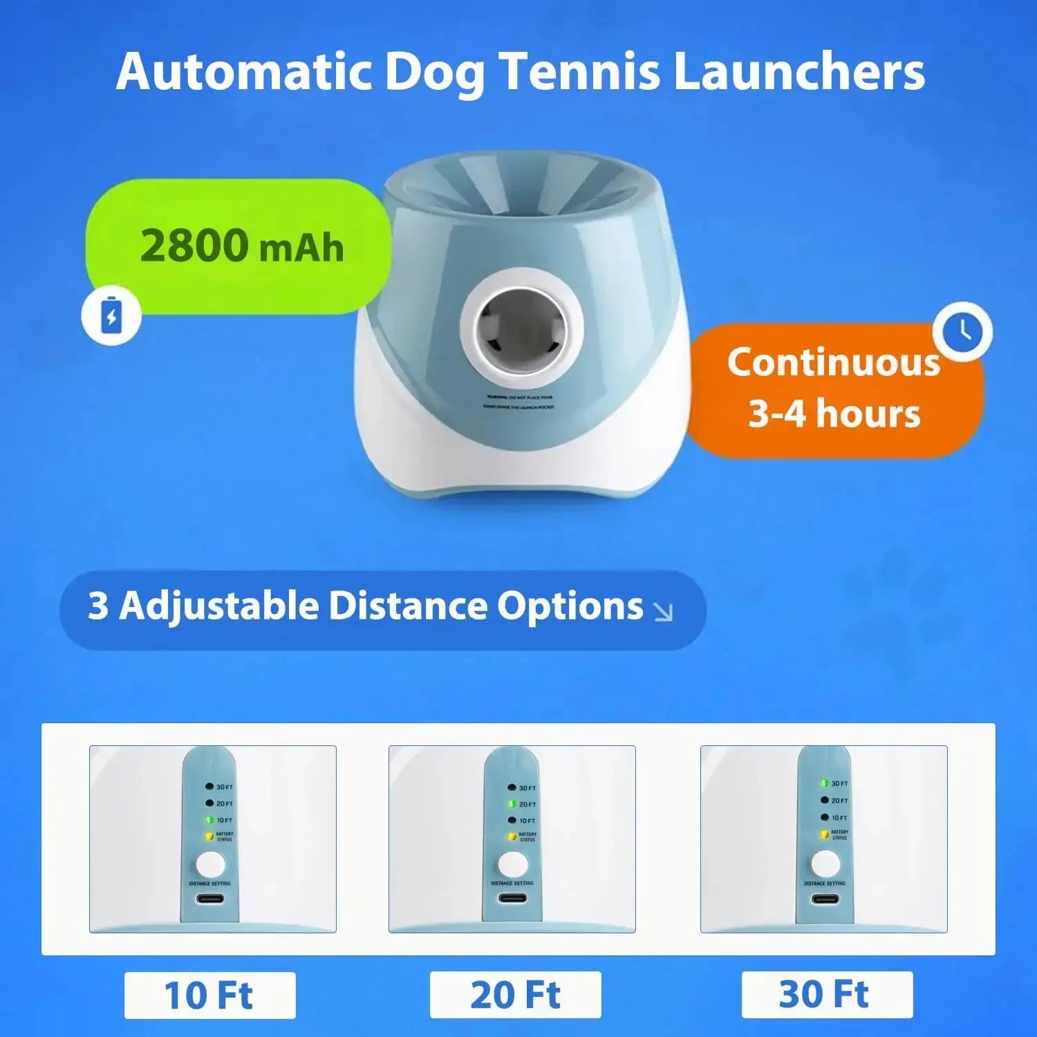 Fun Interactive Automatic Dog Tennis Ball Launcher WLP Company
