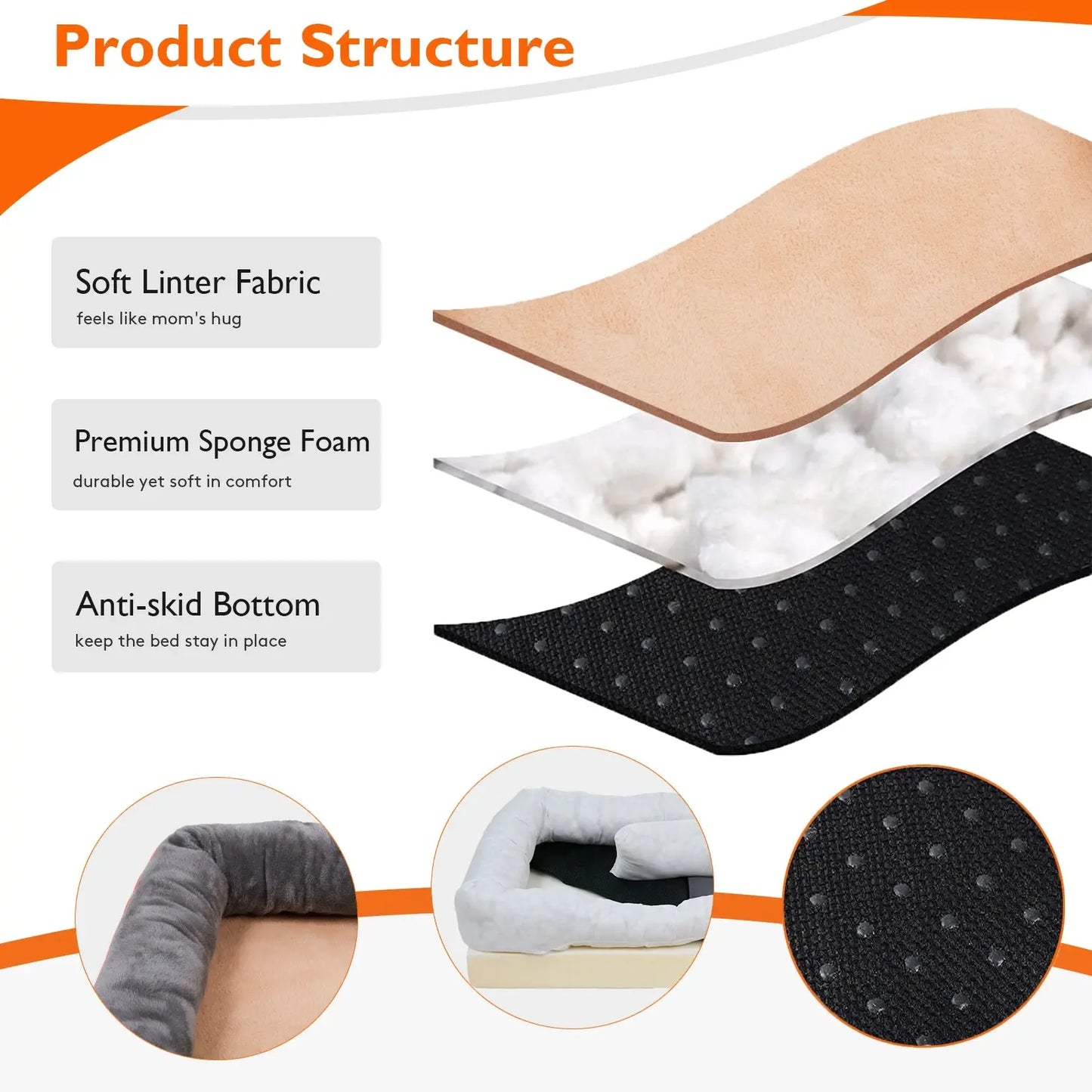 Jumbo Large Orthopedic Dog Bed Memory Foam Quilted Bolstered Pet Sofa Couch Elevated Cushion Warm Waterproof Mattress WLP Company
