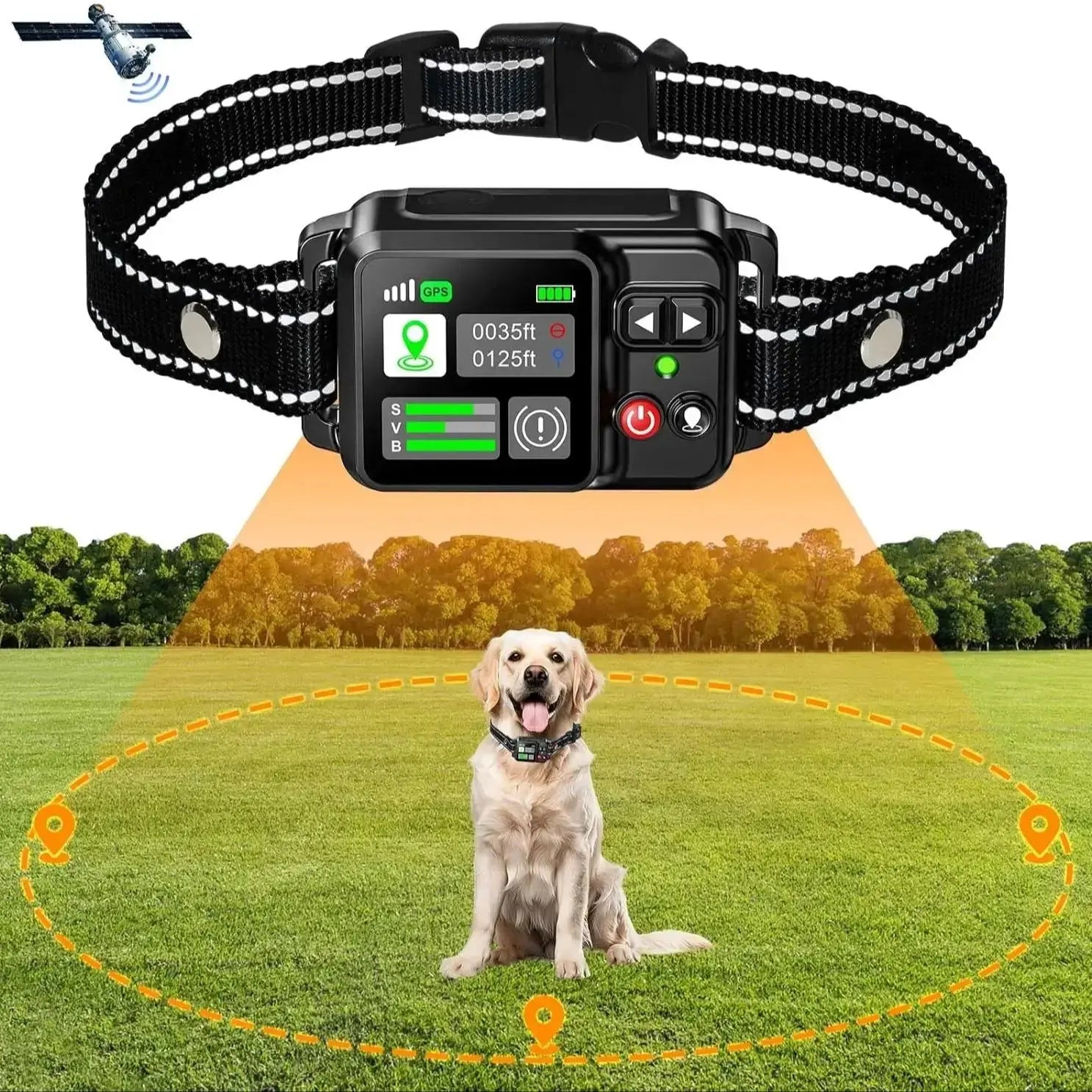 GPS Dog Fencing Wireless Dog Fencing System - Electric dog fencing with GPS Electric Satellite Technology, Pet Fencing System Range 15 ~ 200 WLP Company