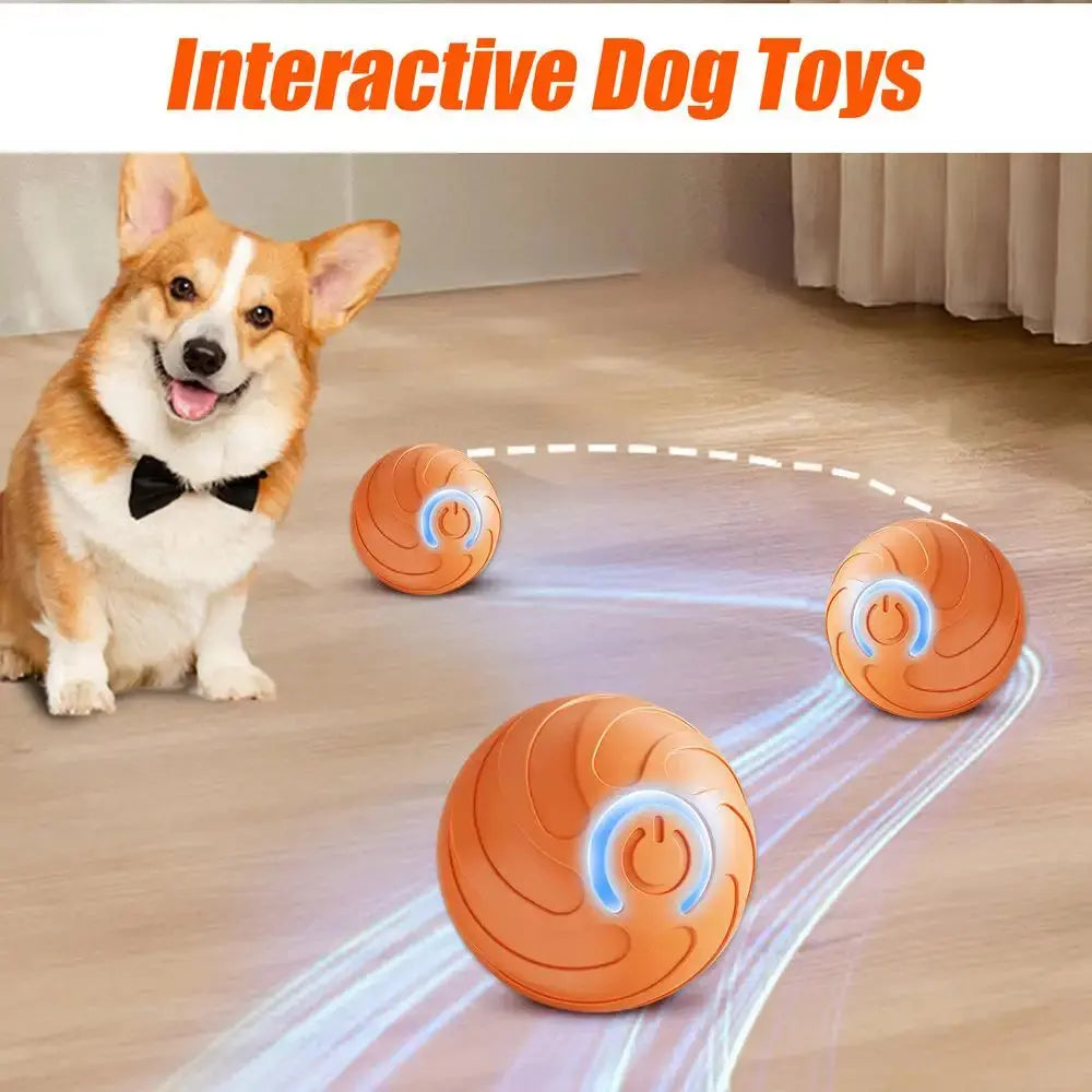 1PC Smart Dog Toy Ball Electronic Interactive Pet Toy Moving Ball USB Automatic Moving Bouncing For Puppy Kitten Birthday Gift WLP Company