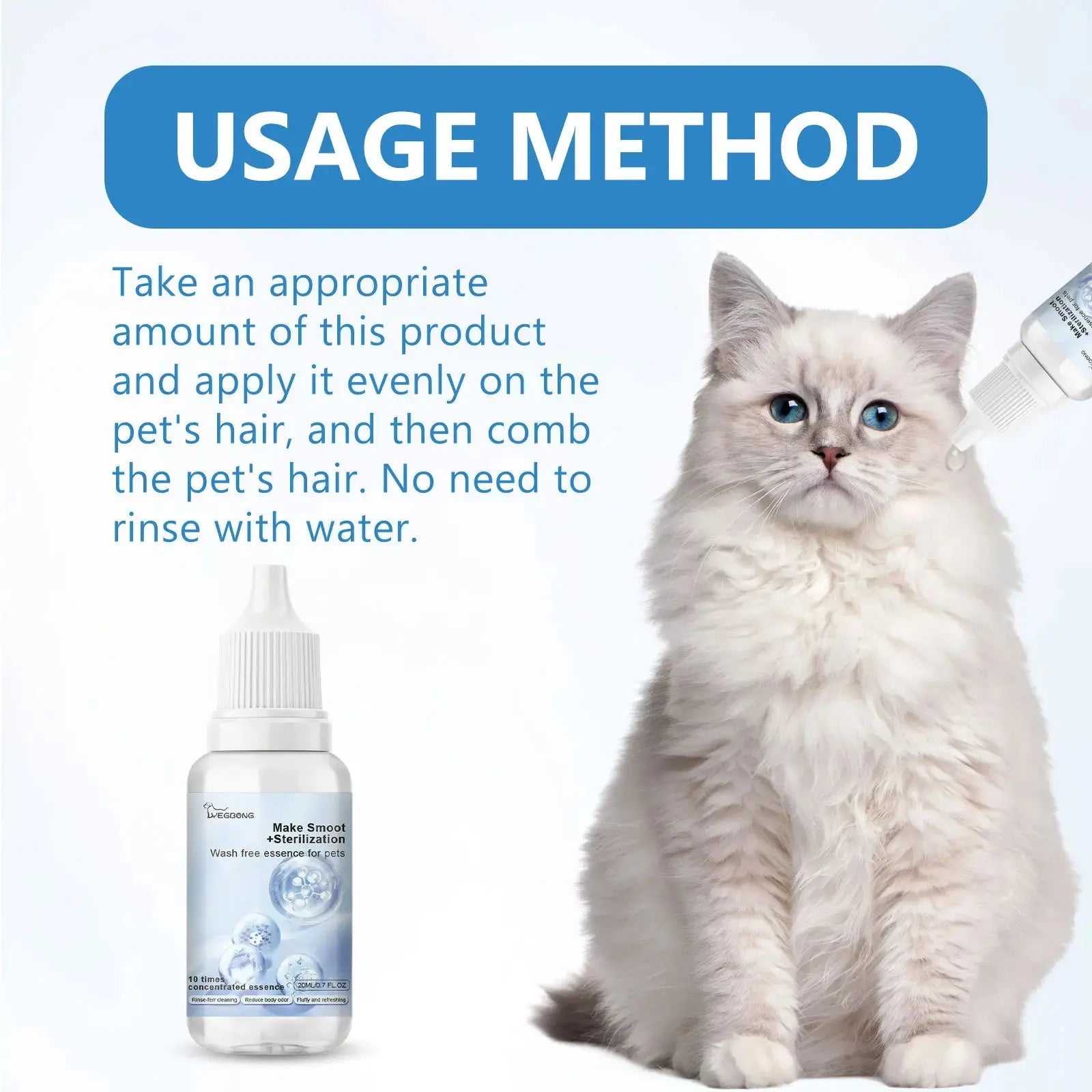 Pet Wash Free Essence Dog Body Wash Hair Softening Removing Dirts Mites Deodorizing Reduce Itching Moisturizing Puppy Shampoo WLP Company