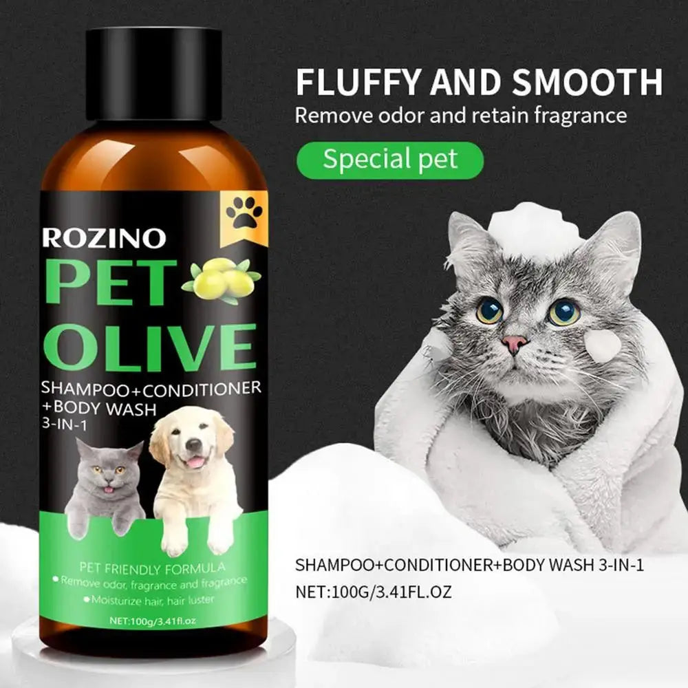Cat Dog Pet Shampoo Flea Killer Hair Softening Relieve Itching Deodorizing Odor Eliminating Moisturizing Long Lasting Cleaning WLP Company