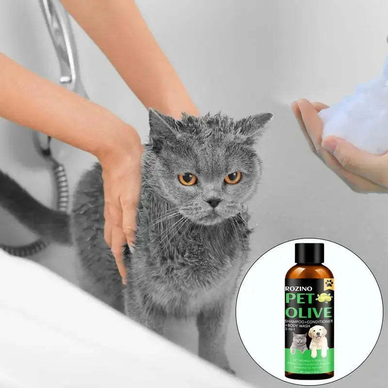 Cat Dog Pet Shampoo Flea Killer Hair Softening Relieve Itching Deodorizing Odor Eliminating Moisturizing Long Lasting Cleaning WLP Company