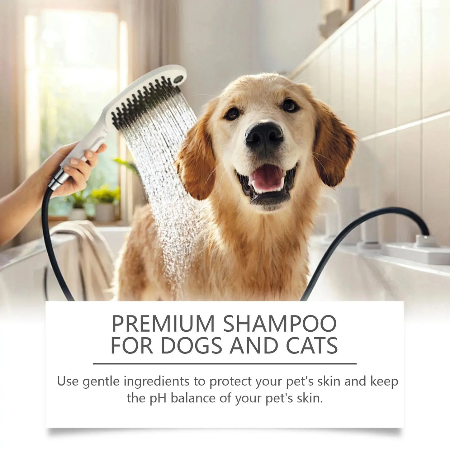Natural Pet Shampoo for Dogs & Cats, Coconut Oil Derivative Formula WLP Company