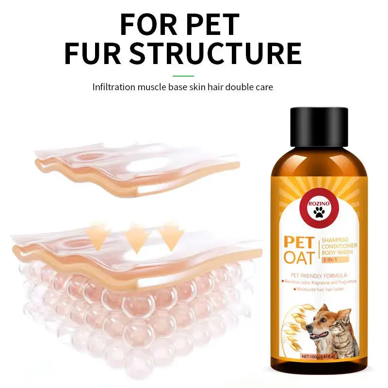 Pet Shampoo and Conditioner 3 in 1 Plant Based Organic Sulfate Free Soap Free Tear Free Moisturizer for Pets Cats and Dogs WLP Company