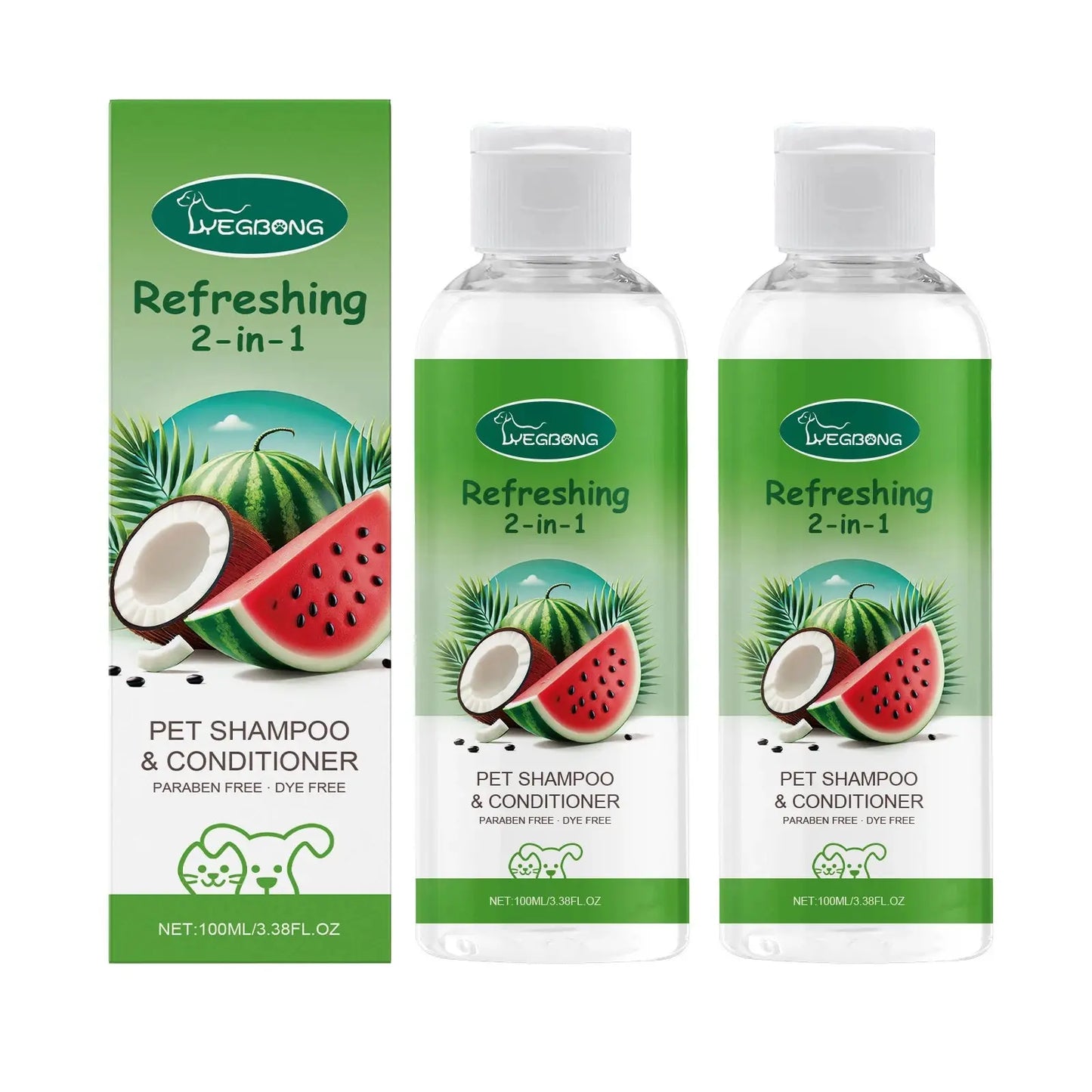 dog shampoo Yegbong Pet Shampoo Conditioner 2-in-1 Remove Dirt Smooth Fur Relieve Itching Deodorizing Long Lasting Fragrance Dogs Shower Gel WLP Company