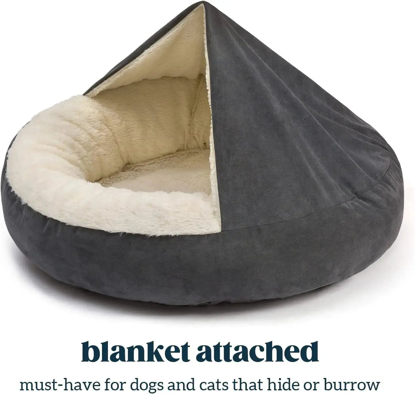 Semi-closed Dog Kennel Small and Medium Pet Sleeping Pad - Corduroy Winter Warm WLP Company