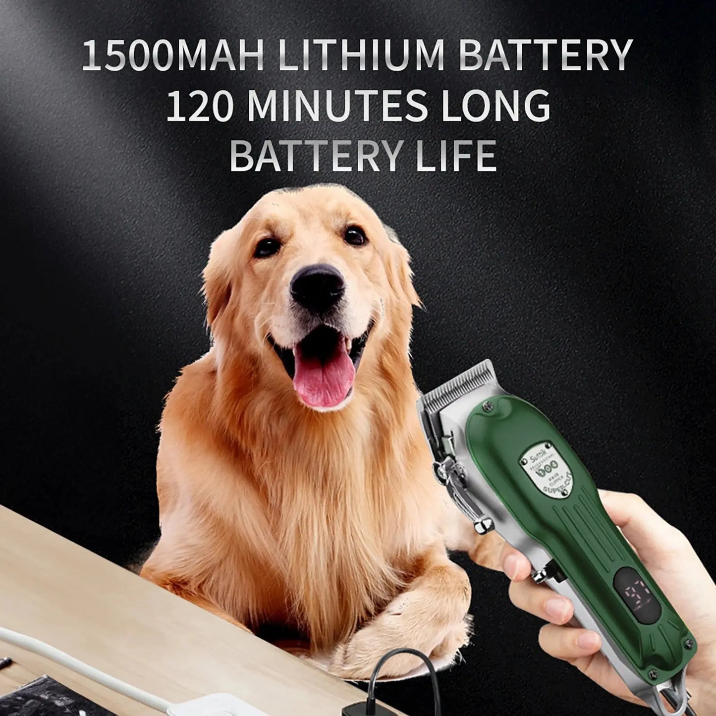 Professional Low Noise Dog Hair Clipper | Rechargeable | Pet Trimmer - Groomify WLP Company