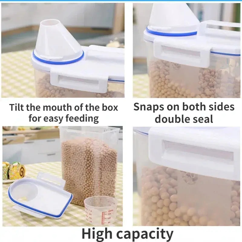 1.5kg/2kg Pet Food Storage Container Cat Food Bin Airtight Moisture Proof Dog Food Bucket Fish Food Container Cat Food Canister WLP Company