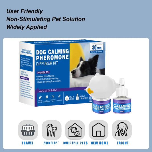 Dog Pheromones Calming Diffuser Appeasing Pheromone Diffuser To Calm Dogs Stop Stress Pet Health Supplies Reduce Aggression WLP Company