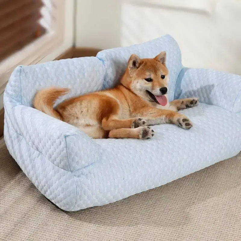 custom pet bed Cooling Pet Bed Breathable Washable Dog Cat Sofa Couch Bed With Pillows Dog Accessories WLP Company