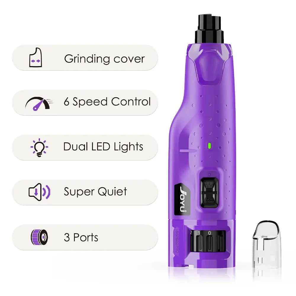 Dog Nail Grinder Dustproof with 2 LED Light - Super Quiet Powerful 6-Speed Nail Trimmer File for Small Medium Large Dogs WLP Company