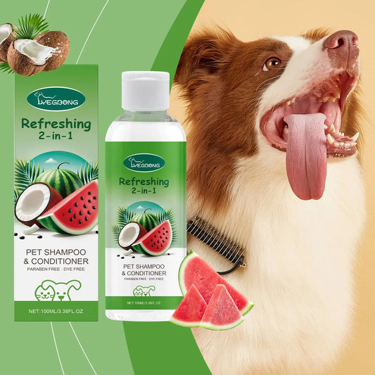 dog shampoo Yegbong Pet Shampoo Conditioner 2-in-1 Remove Dirt Smooth Fur Relieve Itching Deodorizing Long Lasting Fragrance Dogs Shower Gel WLP Company