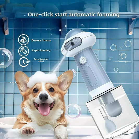 Automatic Dog Soap Dispenser Wireless Mute USB Dog Grooming Frother Cat Deeper Cleaning Bath Shampoo Foam Sprayer Pet Supplies WLP Company